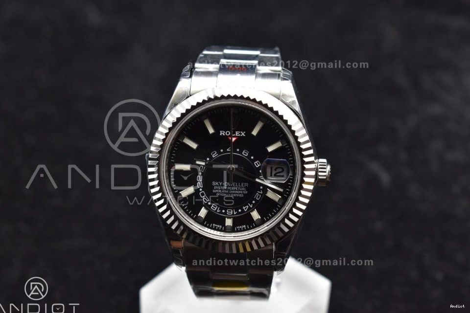 Oyster Noob Skydweller A23J Black SS Edition Bracelet Dial Best on SS 0203